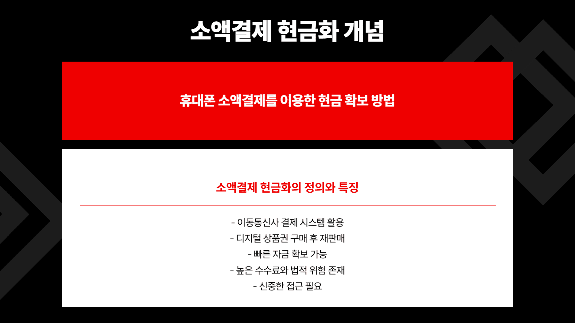 소액결제 현금화 개념